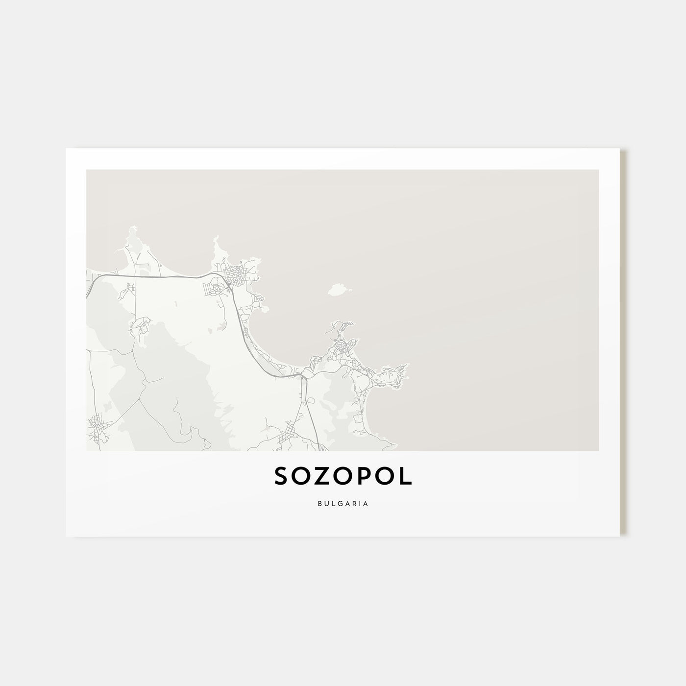 Sozopol Map Landscape Poster