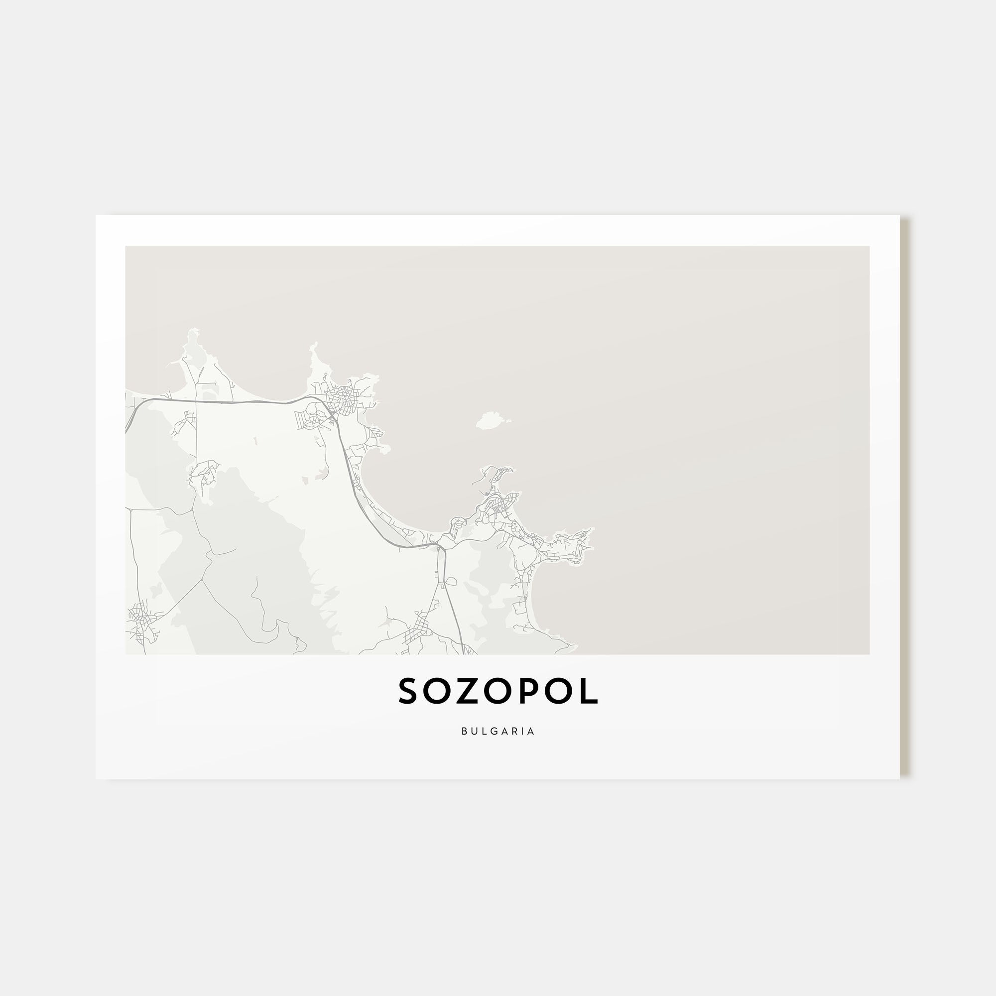 Sozopol Map Landscape Poster