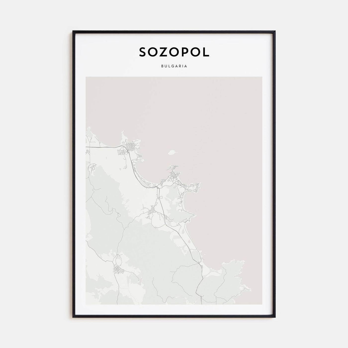 Sozopol Map Portrait Poster