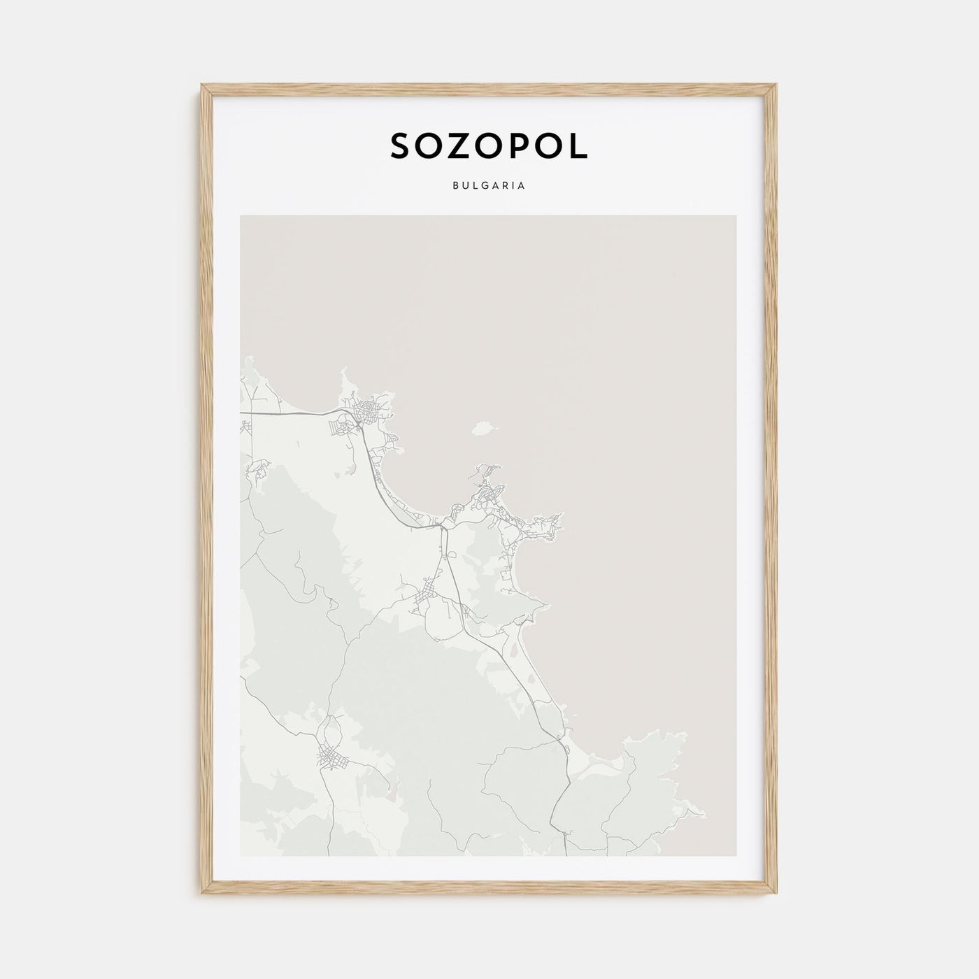 Sozopol Map Portrait Poster