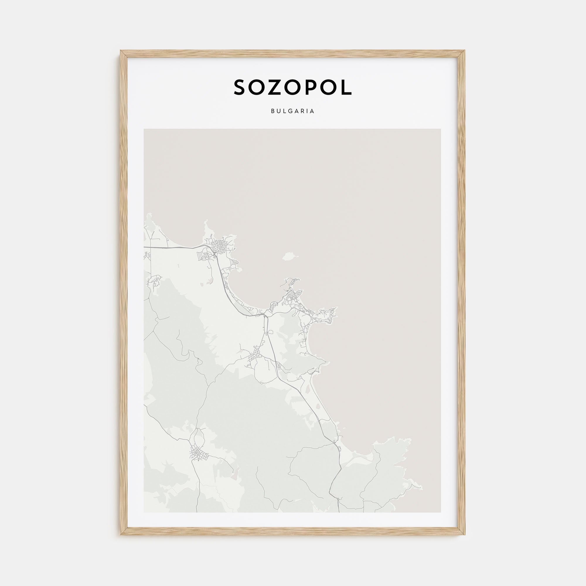 Sozopol Map Portrait Poster