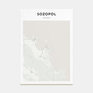 Sozopol Map Portrait Poster