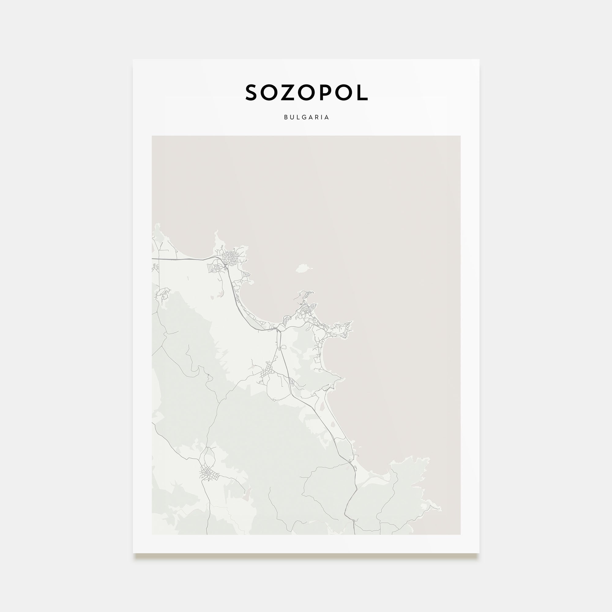 Sozopol Map Portrait Poster