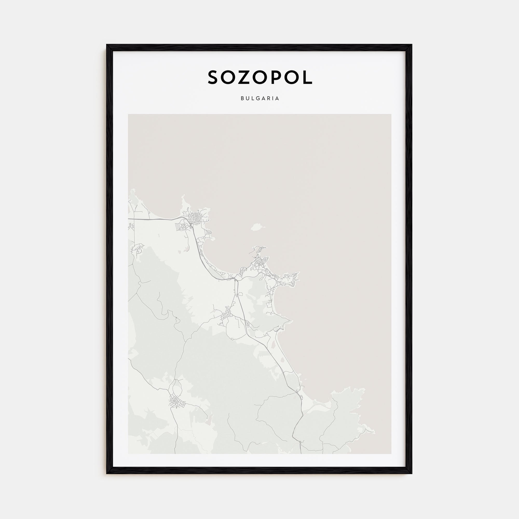 Sozopol Map Portrait Poster