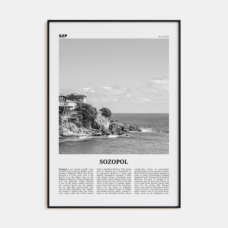 Sozopol Travel B&W Poster