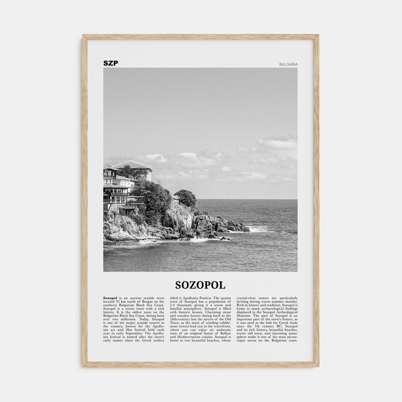 Sozopol Travel B&W Poster