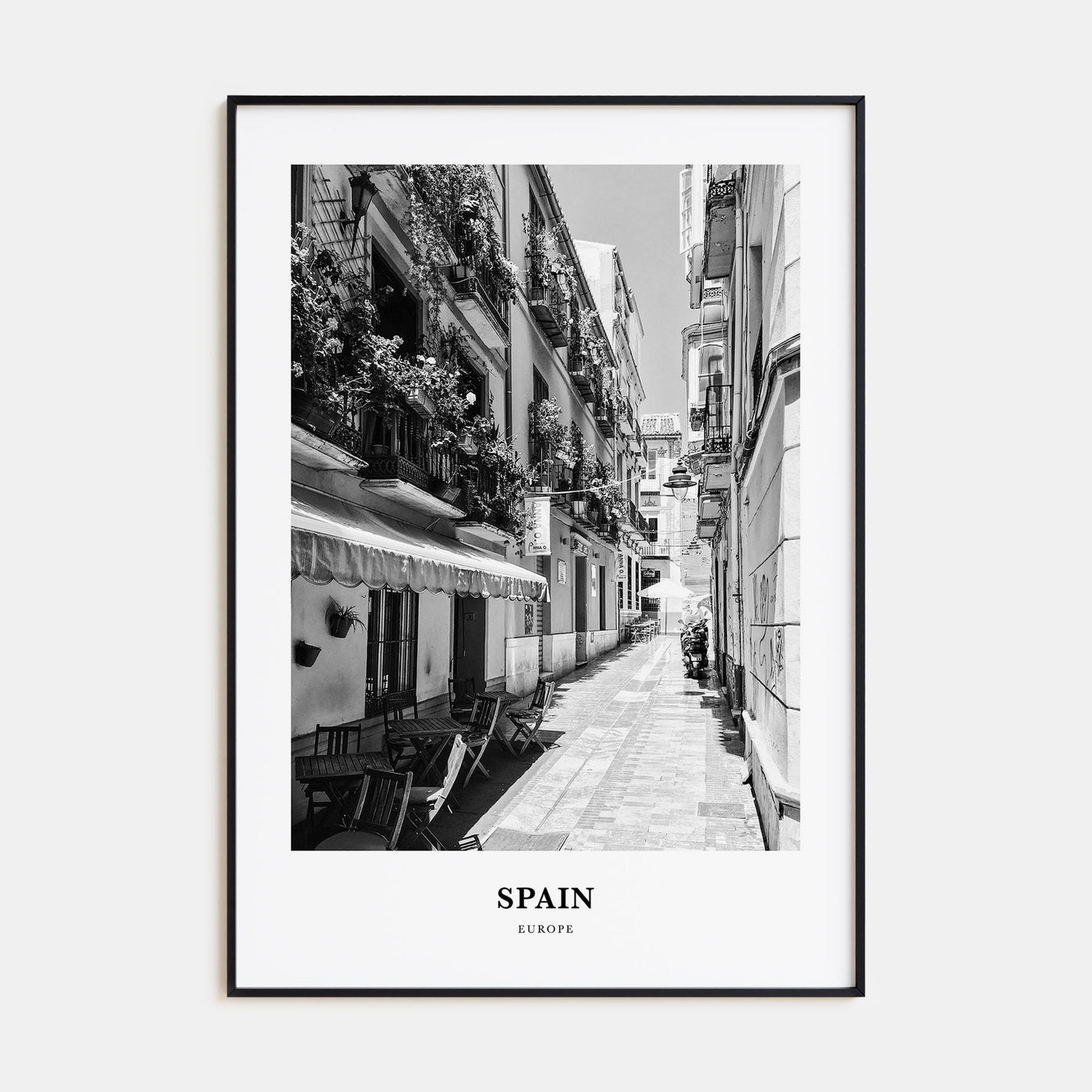 Spain Portrait B&W No 3 Poster