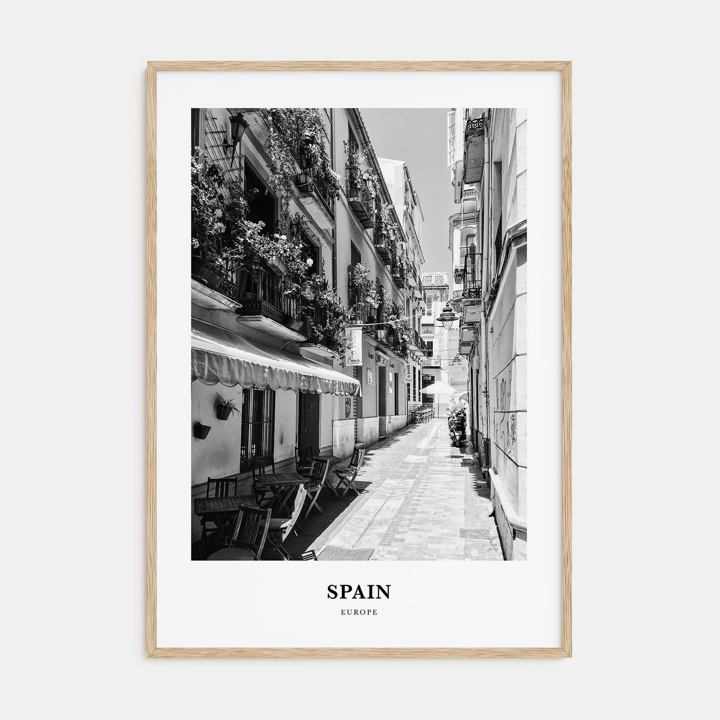 Spain Portrait B&W No 3 Poster