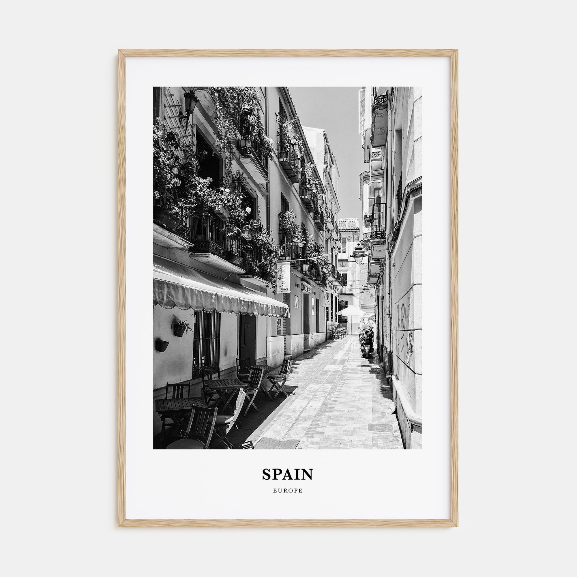 Spain Portrait B&W No 3 Poster