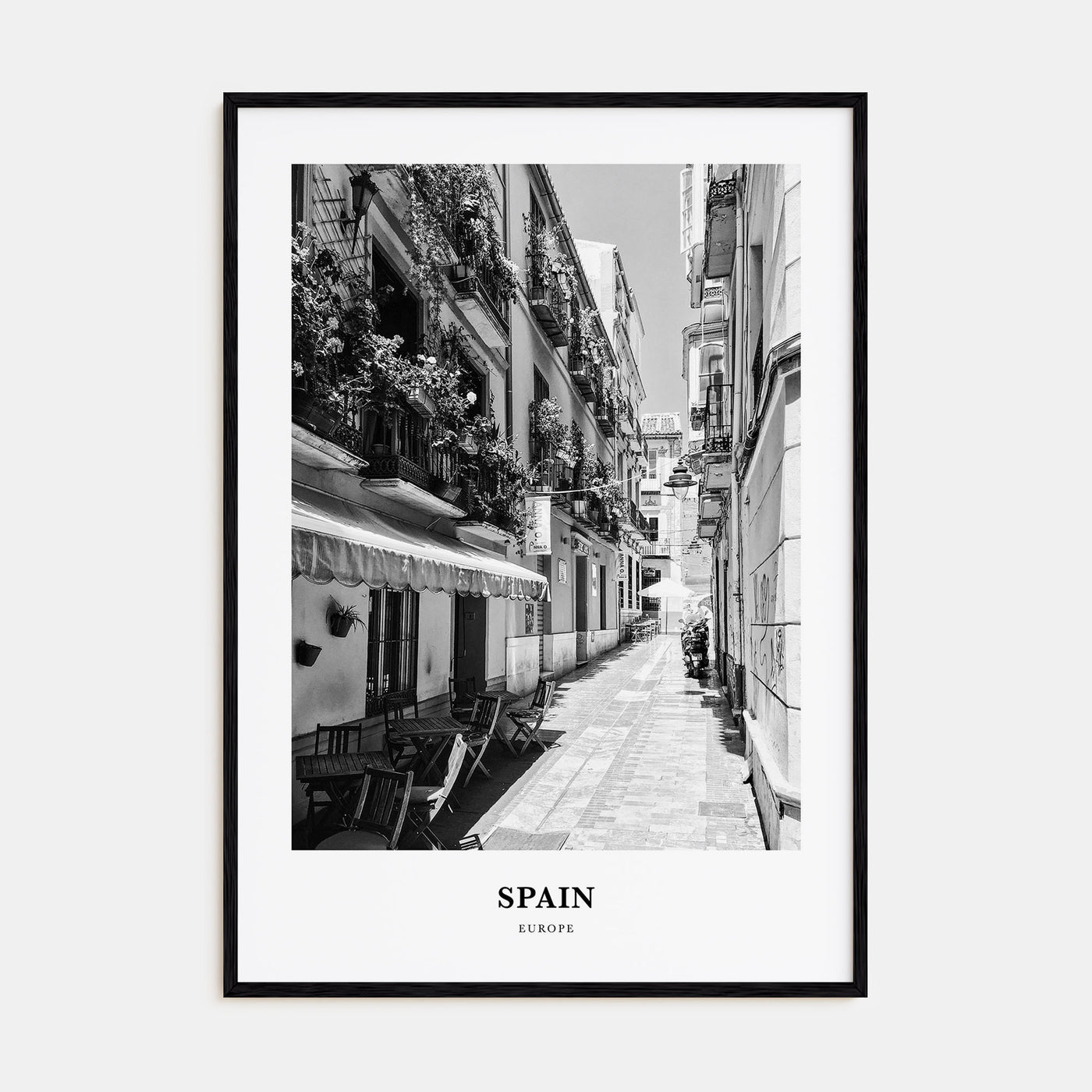 Spain Portrait B&W No 3 Poster