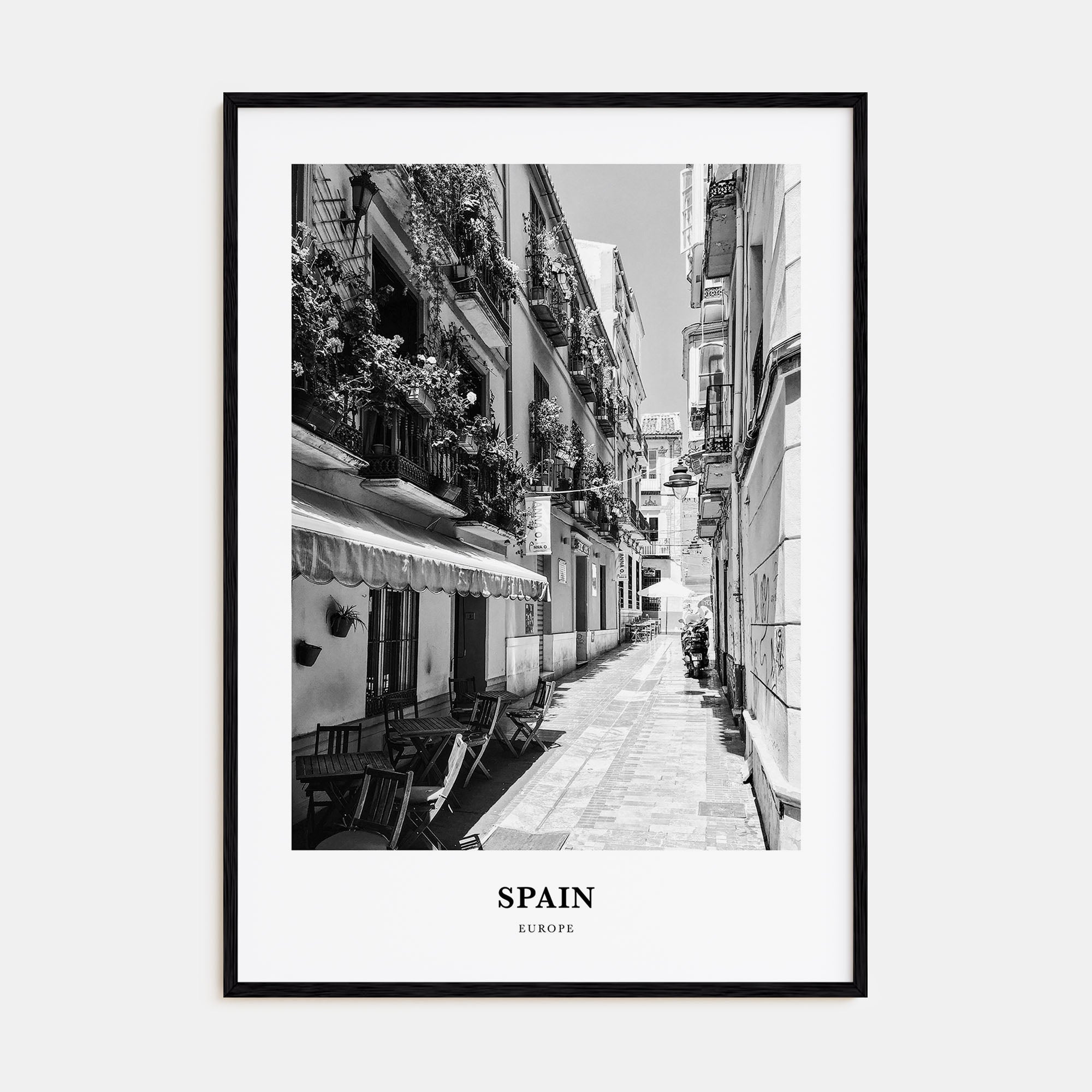 Spain Portrait B&W No 3 Poster