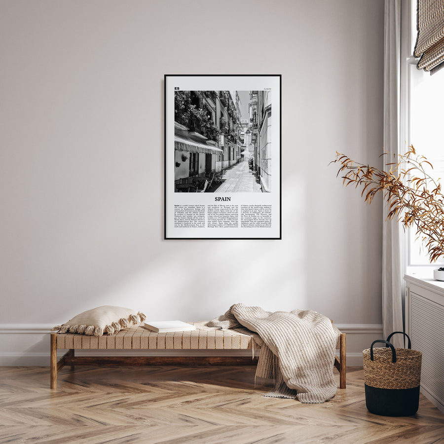Spain Travel B&W No 1 Poster