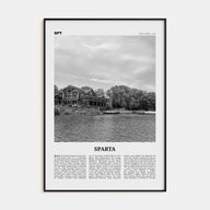 Sparta Travel B&W Poster