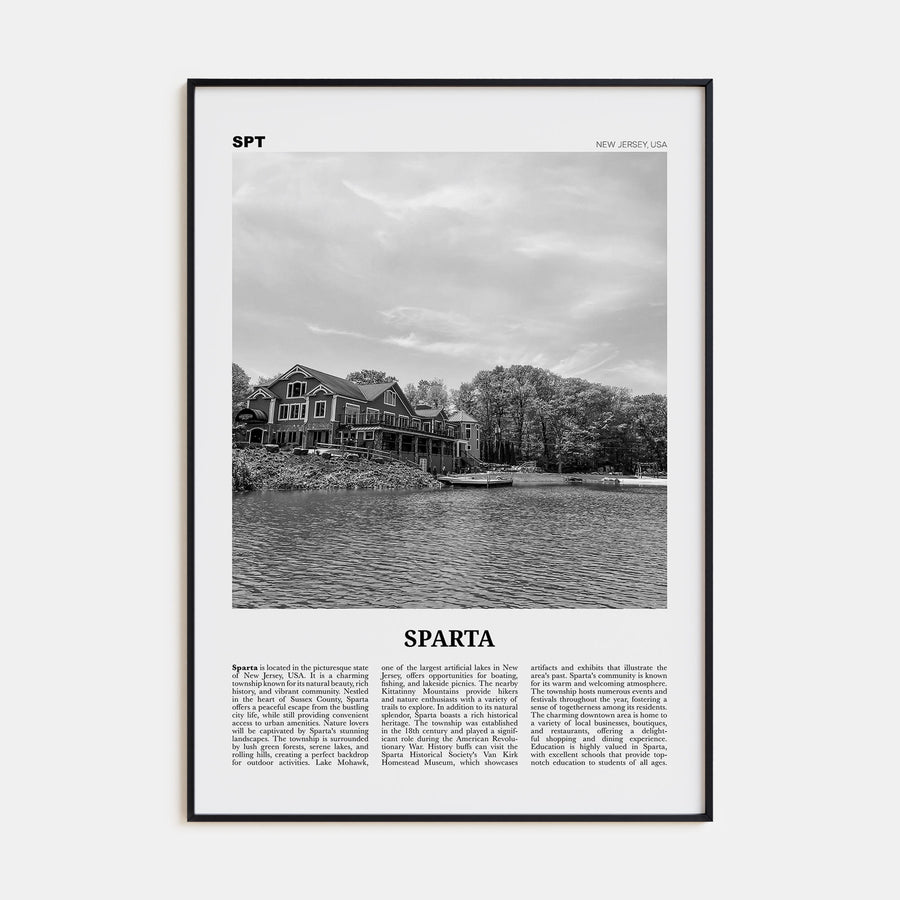 Sparta Travel B&W Poster