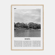 Sparta Travel B&W Poster