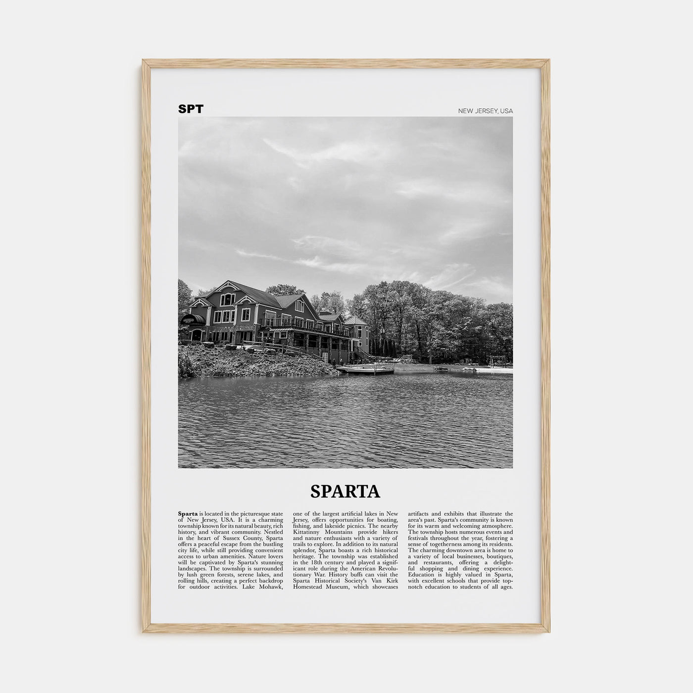 Sparta Travel B&W Poster