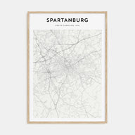 Spartanburg Map Portrait Poster