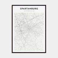 Spartanburg Map Portrait Poster