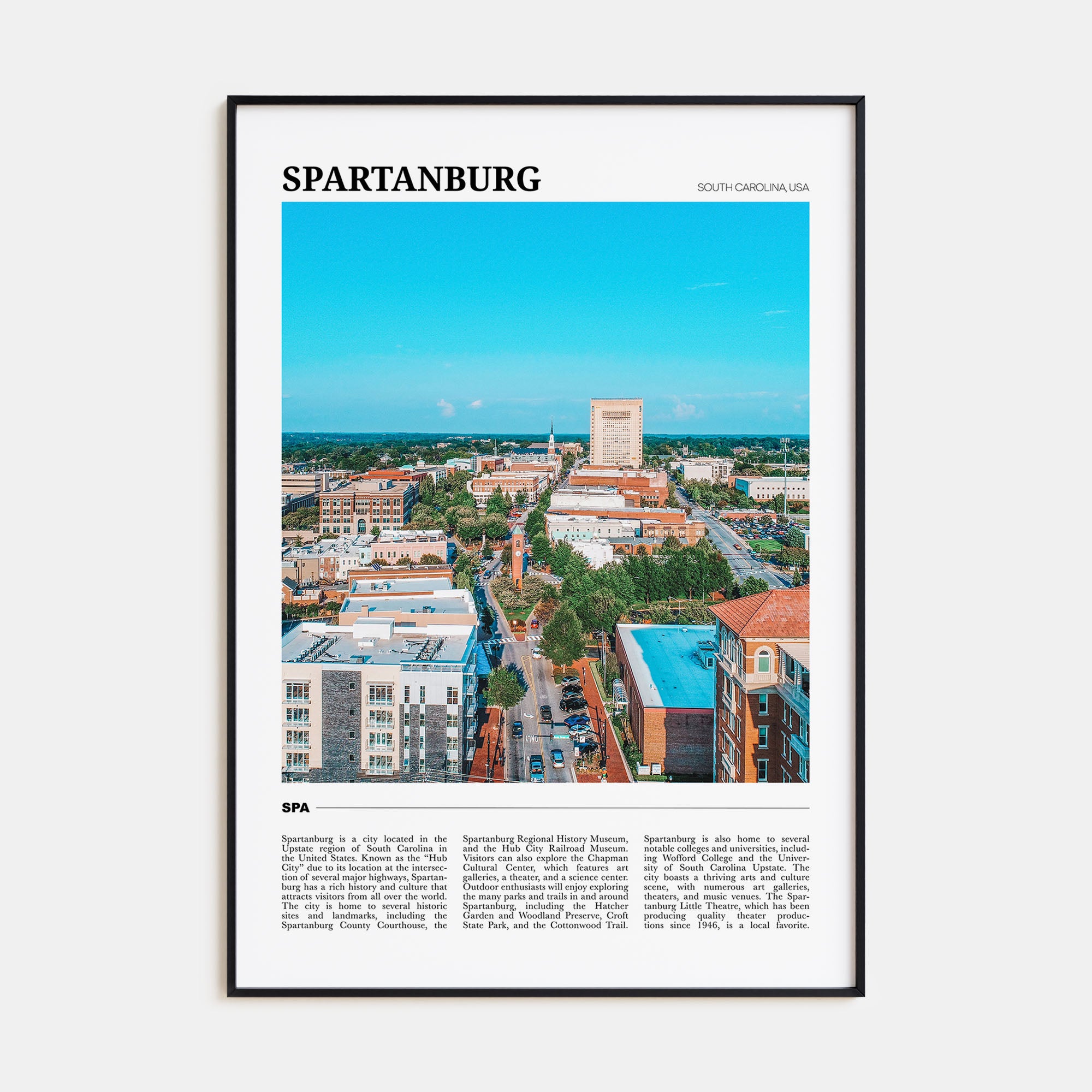 Spartanburg Travel Color Poster
