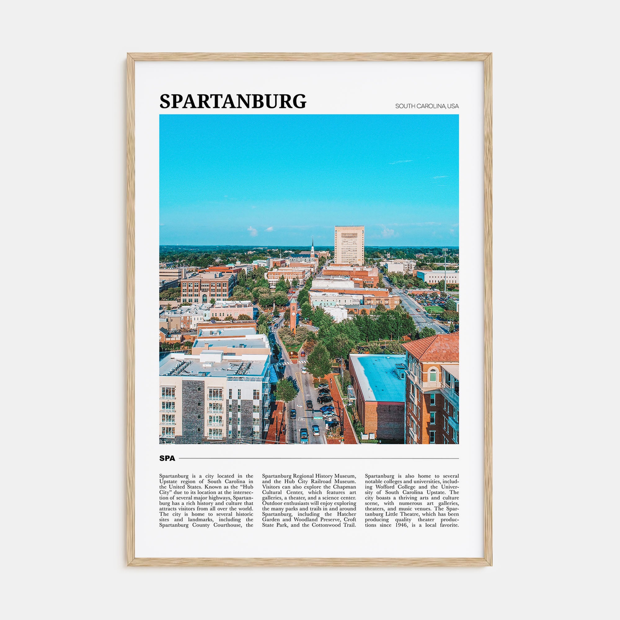 Spartanburg Travel Color Poster