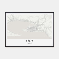 Split Map Landscape Poster