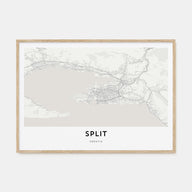 Split Map Landscape Poster