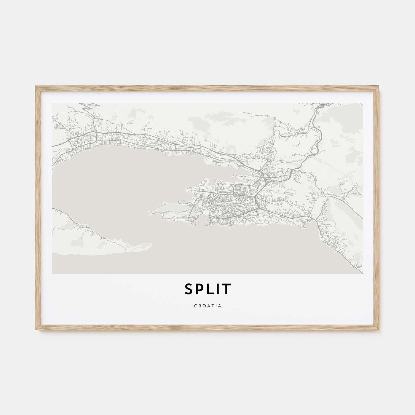 Split Map Landscape Poster