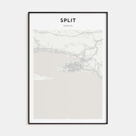 Split Map Portrait Poster