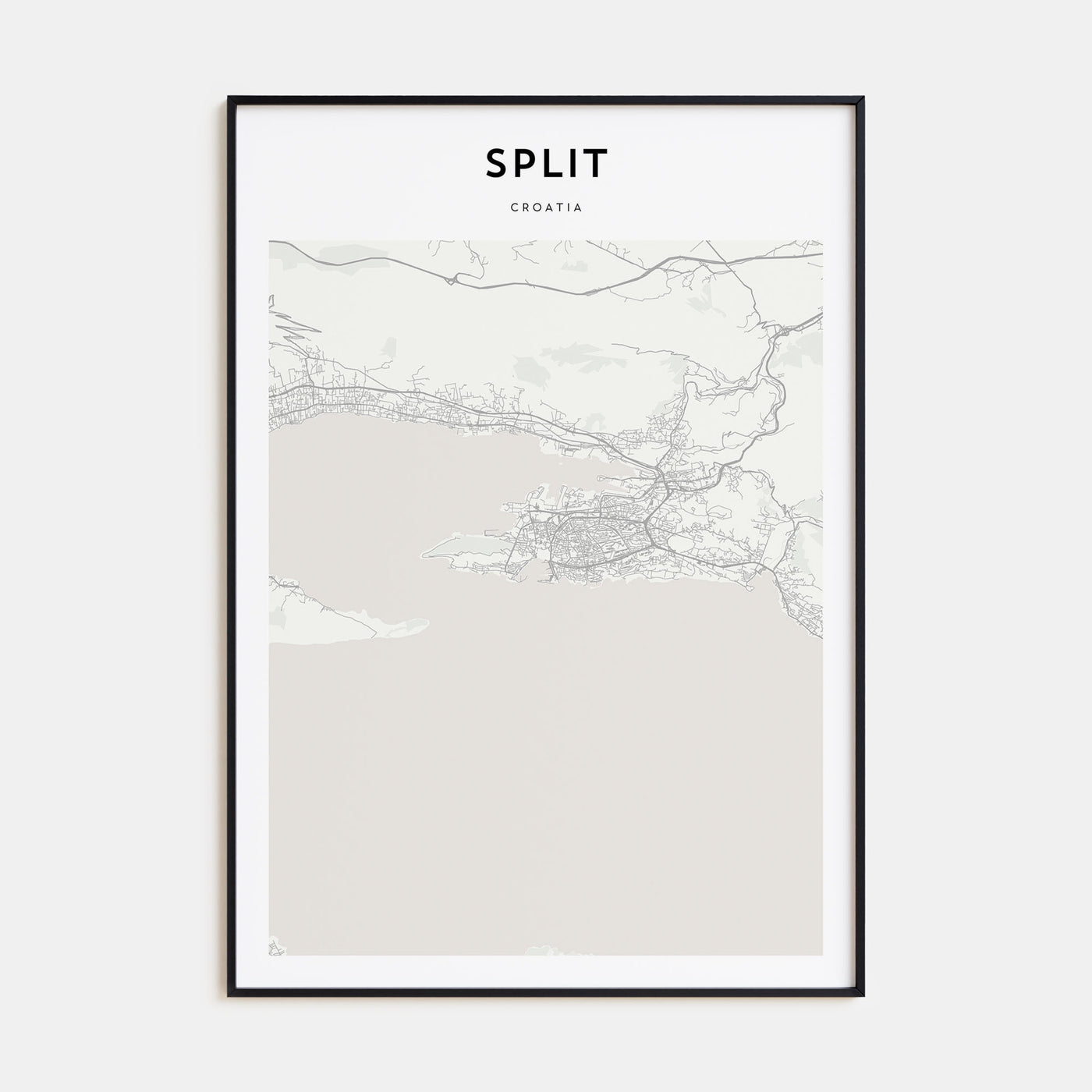 Split Map Portrait Poster