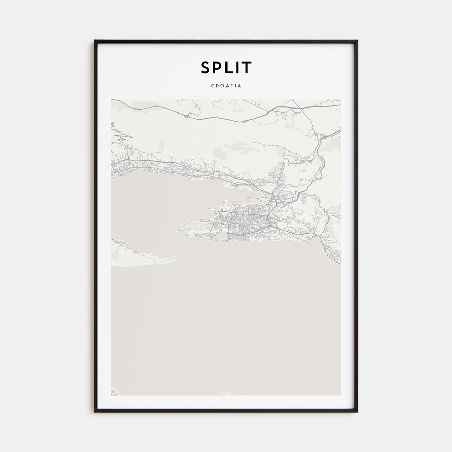 Split Map Portrait Poster