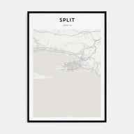 Split Map Portrait Poster