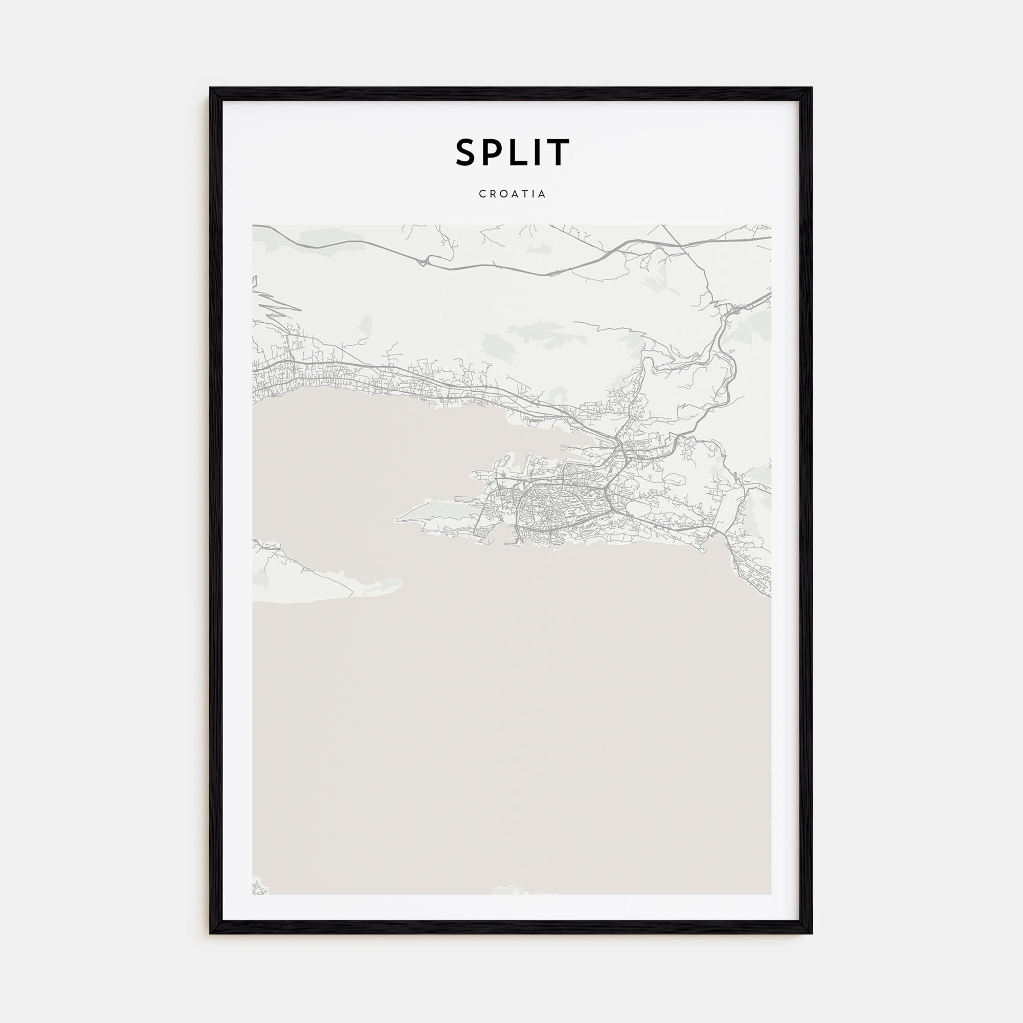 Split Map Portrait Poster