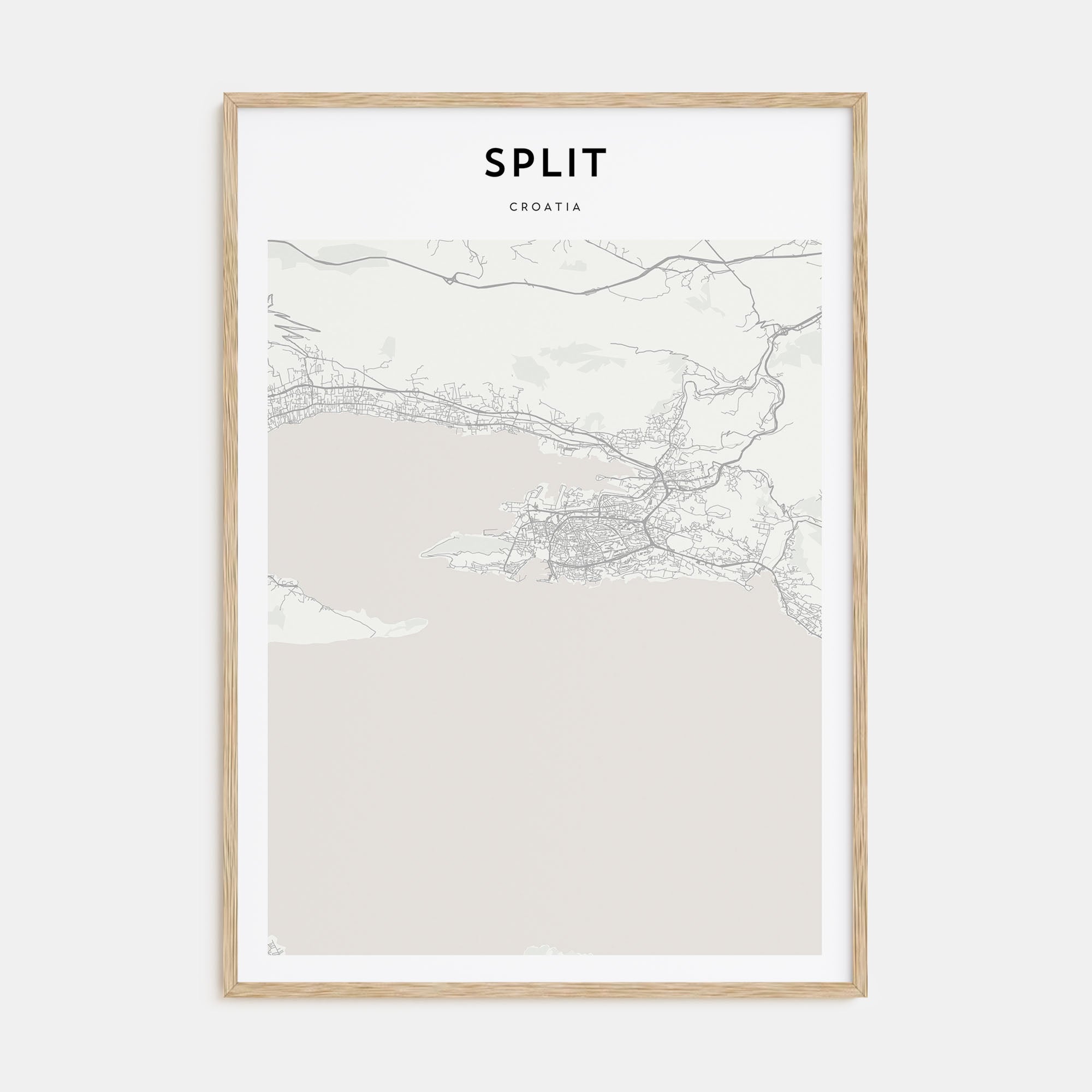 Split Map Portrait Poster