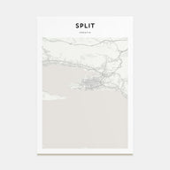 Split Map Portrait Poster