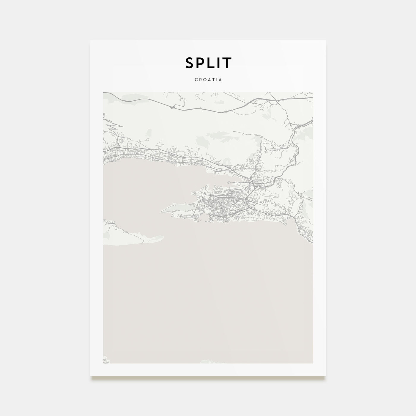 Split Map Portrait Poster