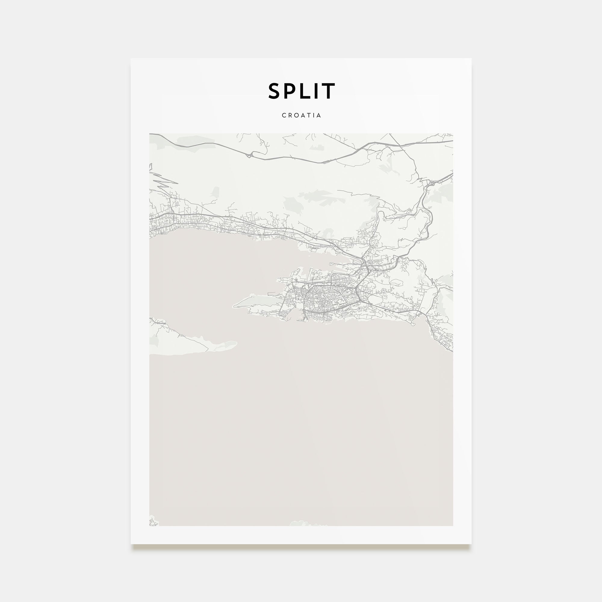 Split Map Portrait Poster