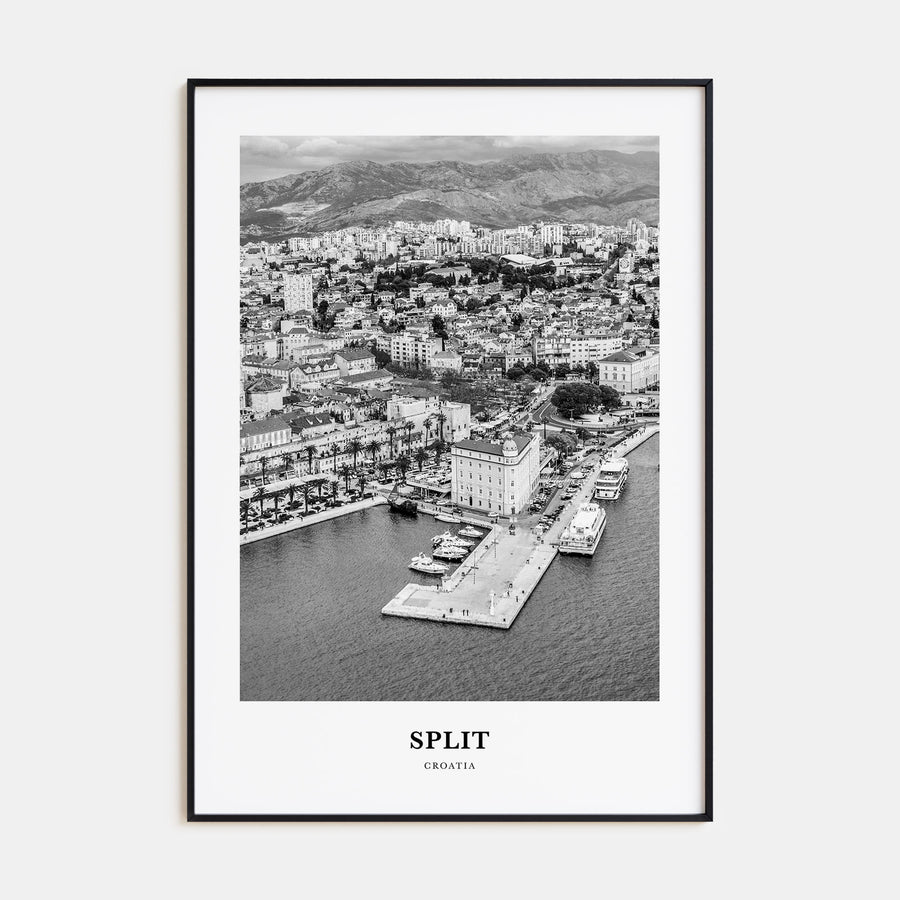 Split Portrait B&W Poster