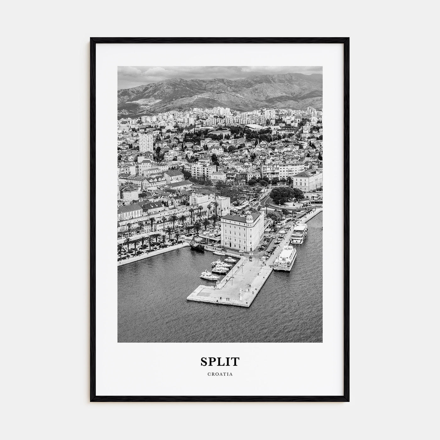 Split Portrait B&W Poster