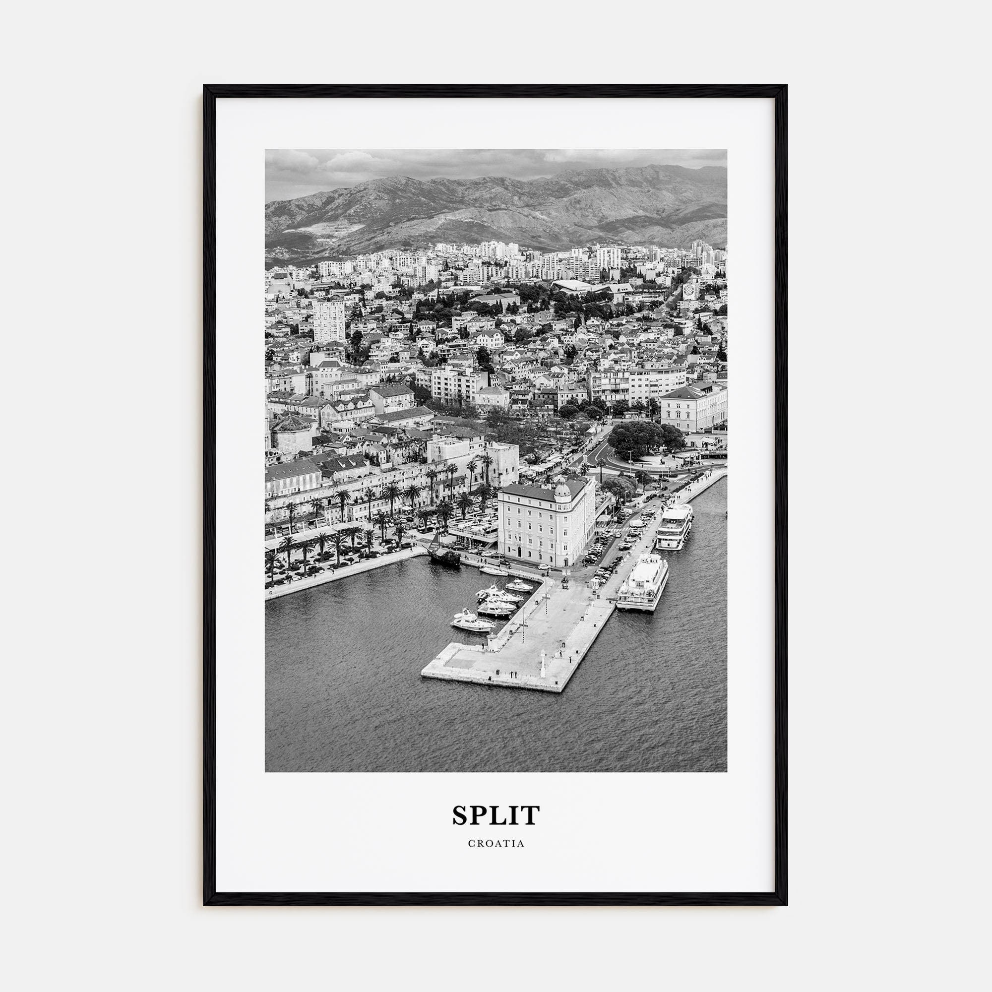 Split Portrait B&W Poster