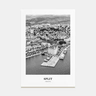 Split Portrait B&W Poster