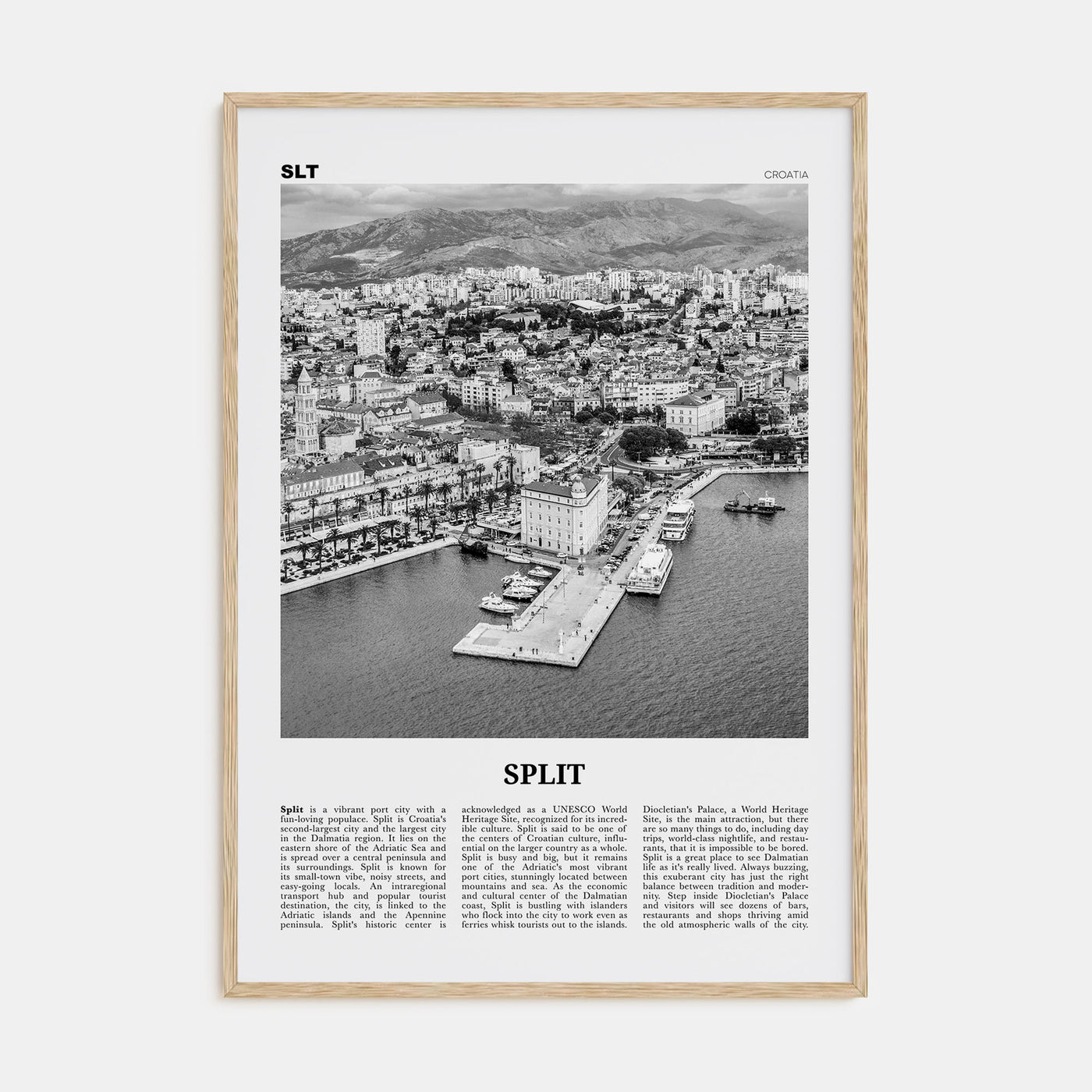 Split Travel B&W Poster