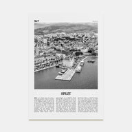 Split Travel B&W Poster