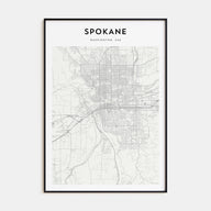 Spokane Map Portrait Poster