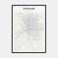 Spokane Map Portrait Poster
