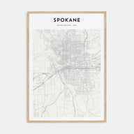 Spokane Map Portrait Poster
