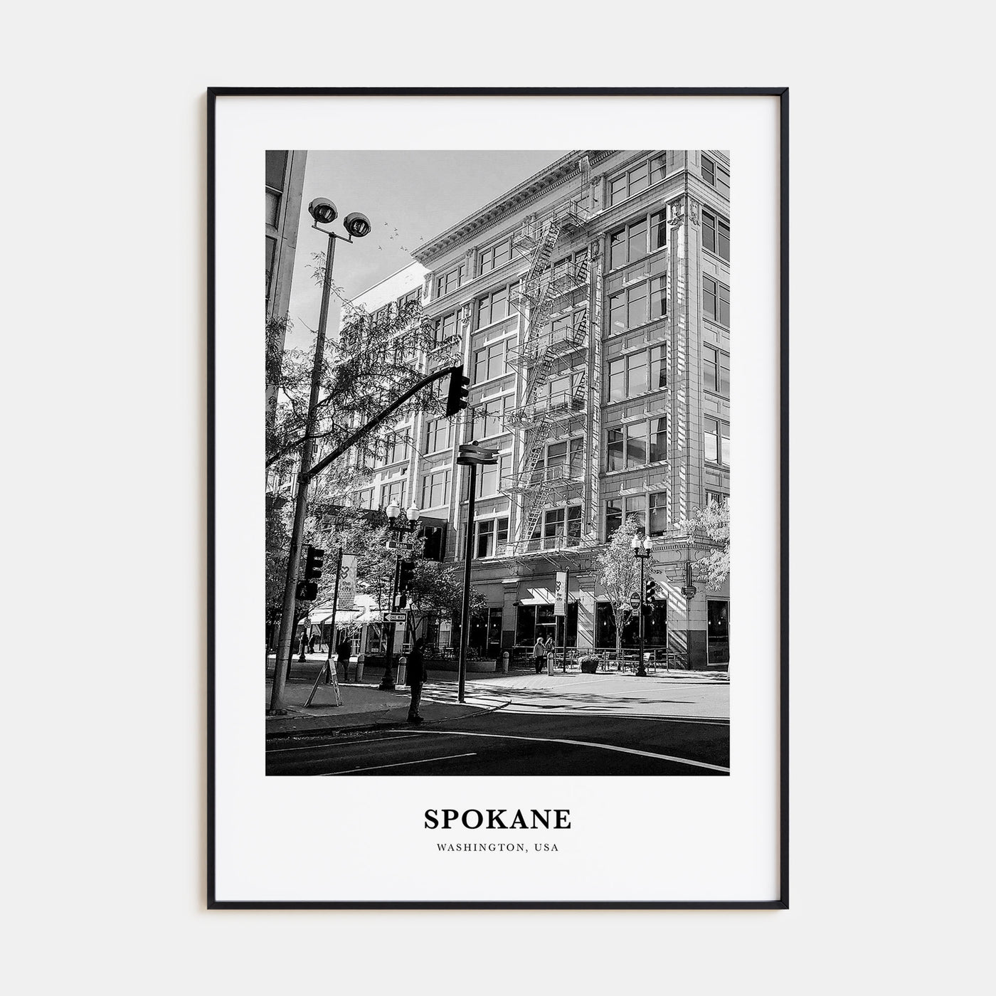 Spokane Portrait B&W No 1 Poster