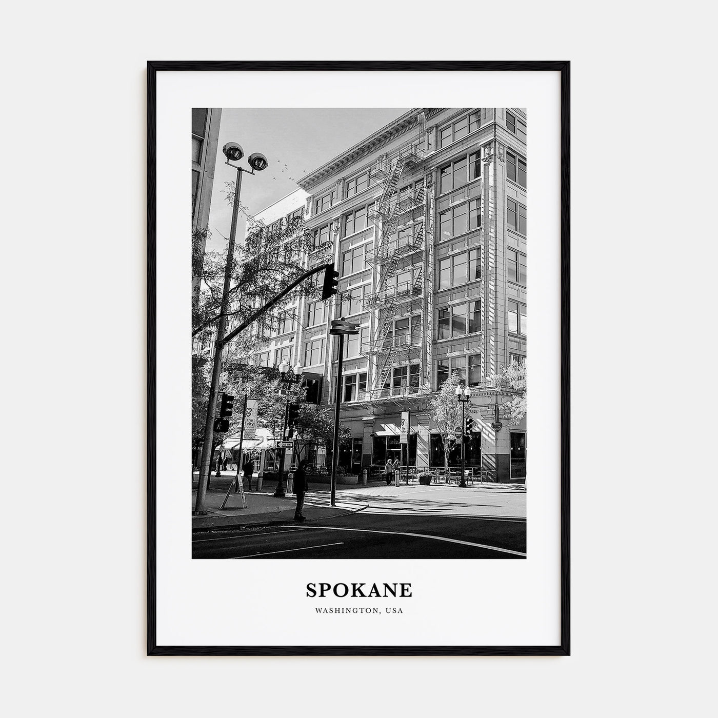 Spokane Portrait B&W No 1 Poster
