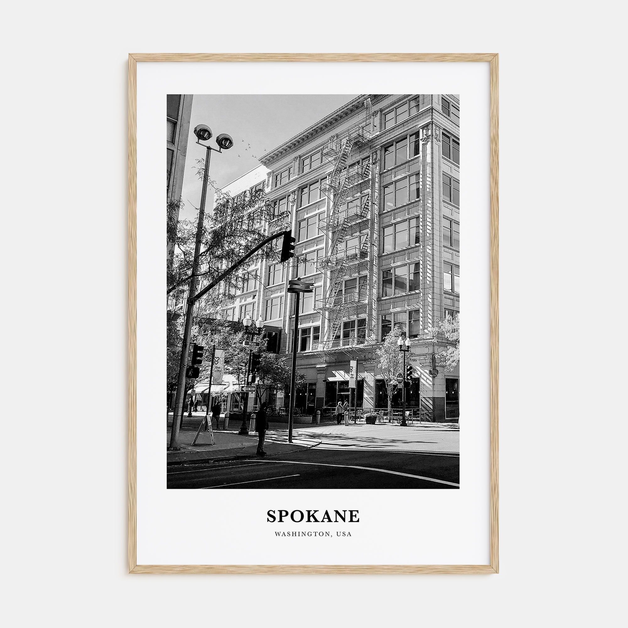 Spokane Portrait B&W No 1 Poster