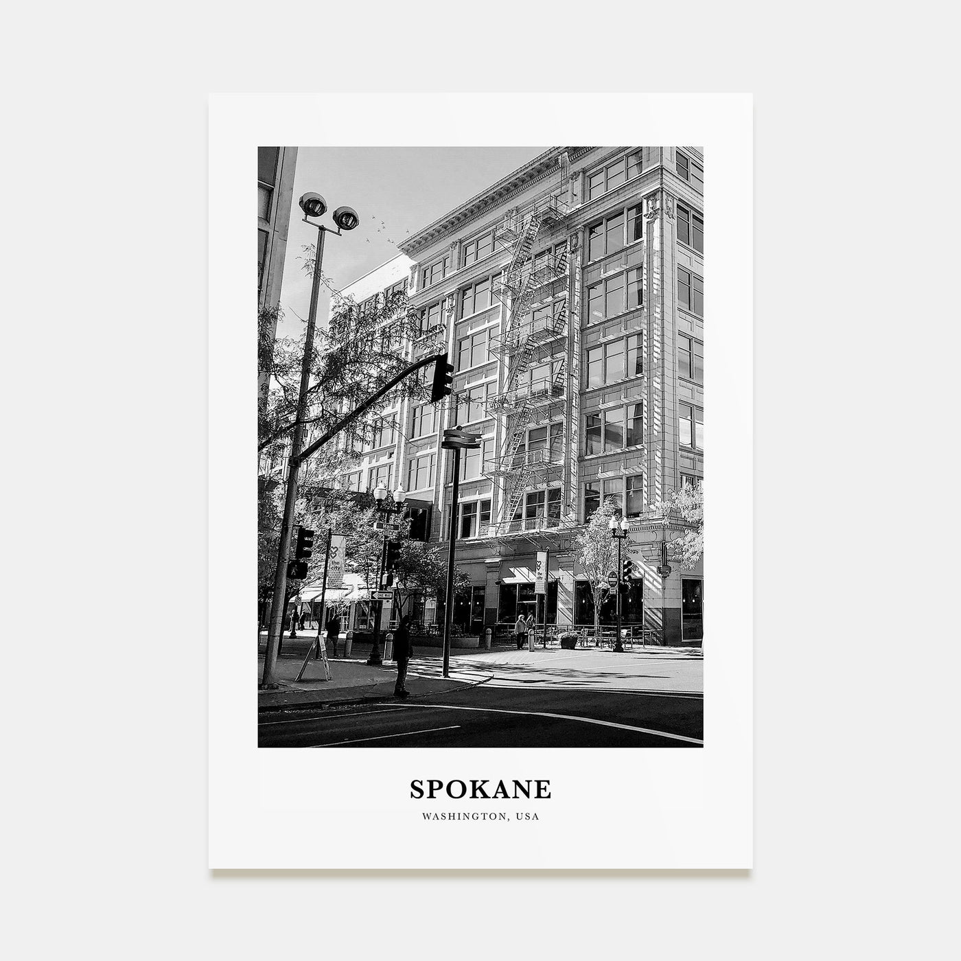 Spokane Portrait B&W No 1 Poster