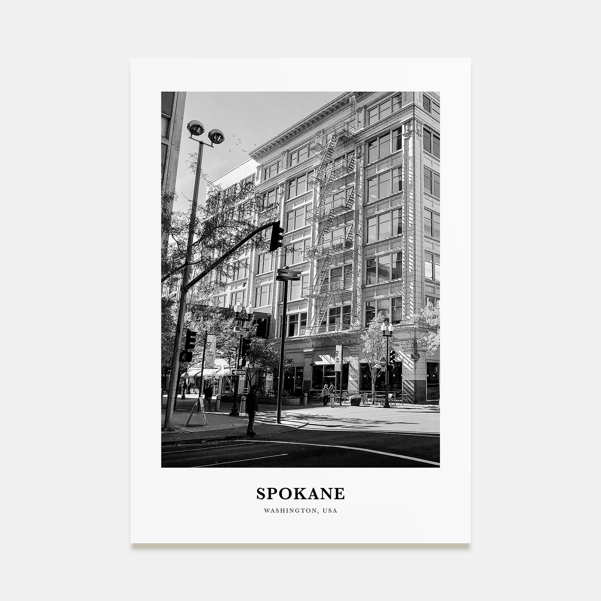 Spokane Portrait B&W No 1 Poster